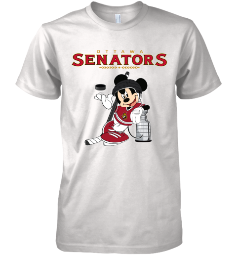 Mickey Ottawa Senators With The Stanley Cup Hockey NHL Premium Men's T-Shirt