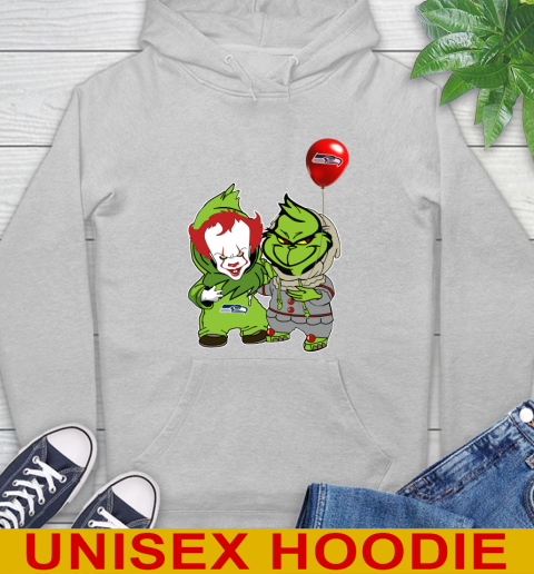 Seattle Seahawks Baby Pennywise Grinch Christmas NFL Football Hoodie 6