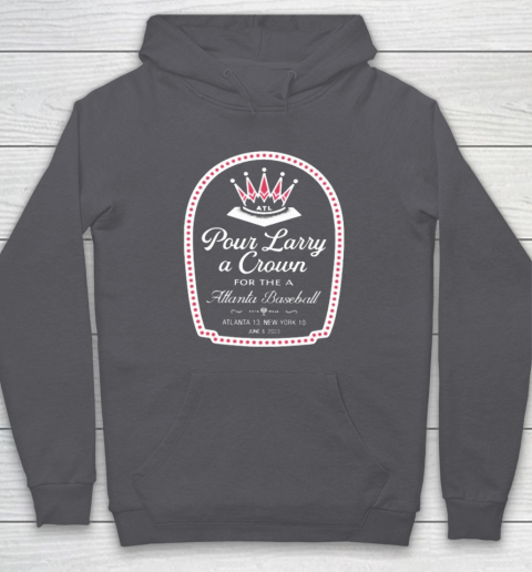 Atlanta Braves Pour Larry A Crown Hoodie 4