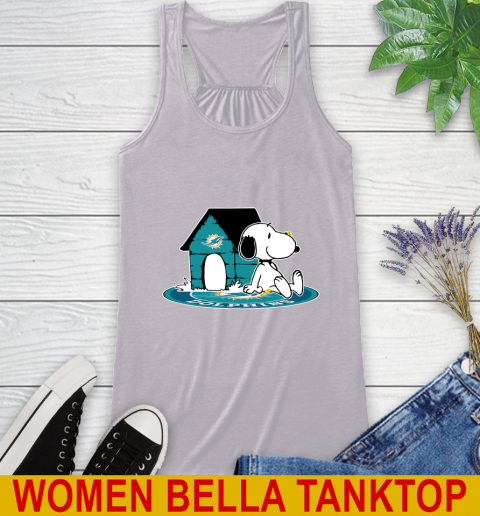 NFL Football Miami Dolphins Snoopy The Peanuts Movie Shirt Racerback Tank 5