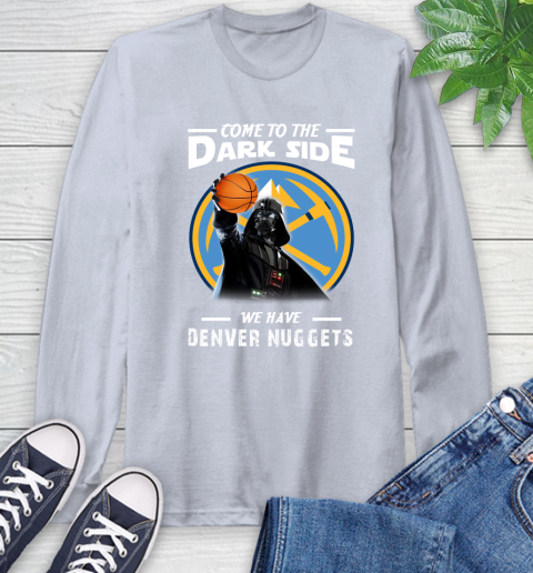 NBA Come To The Dark Side We Have Denver Nuggets Star Wars Darth Vader Basketball Long Sleeve T-Shirt 6
