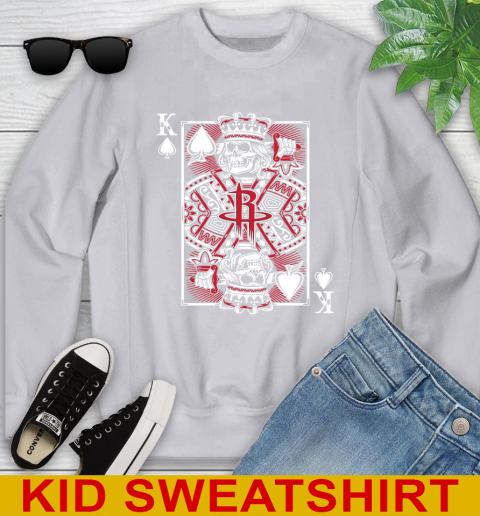 Houston Rockets NBA Basketball The King Of Spades Death Cards Shirt Youth Sweatshirt 3