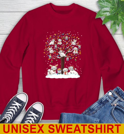 Maltese dog pet lover light christmas tree shirt 33