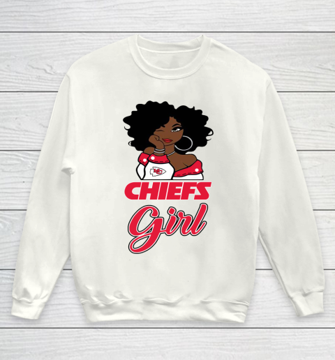 Kansas City Chiefs Girl NFL Youth Sweatshirt Tee For Sports