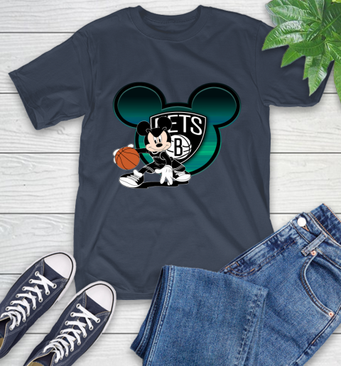 NBA Brooklyn Nets Mickey Mouse Disney Basketball T-Shirt 4