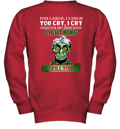 NHL Talk Shit About Tampa Bay Lightning I Kill You Achmed The Dead Terrorist Jeffrey Dunham Hockey 7lmYQAQZ51u youth sweatshirt 47 95 151514 front red