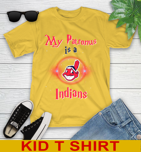 MLB Baseball Harry Potter My Patronus Is A Cleveland Indians Youth T-Shirt 9