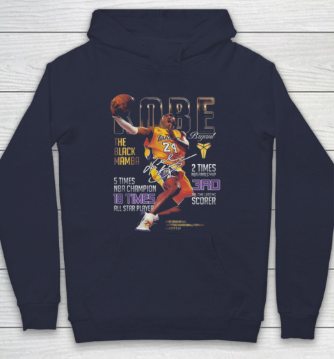 Kobe Bryant The Black Mamba 5 Times NBA Champions Signatures Hoodie 2