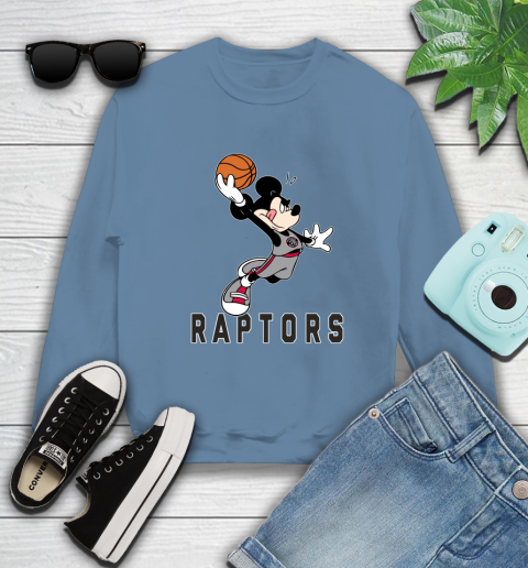 NBA Basketball Toronto Raptors Cheerful Mickey Mouse Shirt Sweatshirt 8