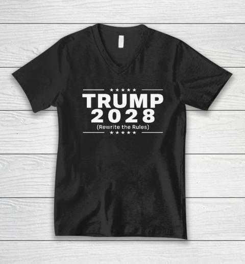 Trump 2028 Rewrite The Rules V-Neck T-Shirt