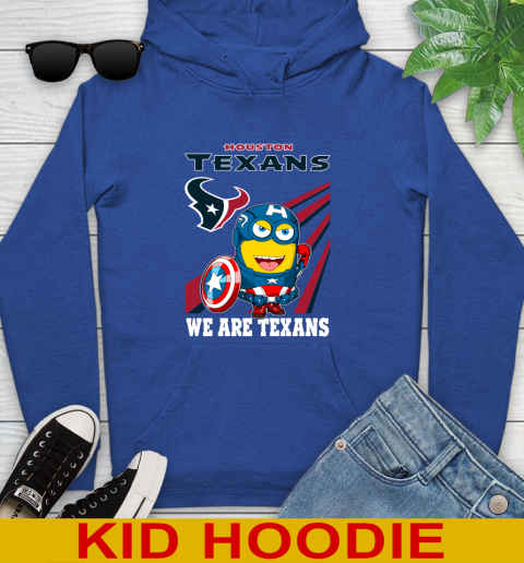 NFL Football Houston Texans Captain America Marvel Avengers Minion Shirt Youth Hoodie 10