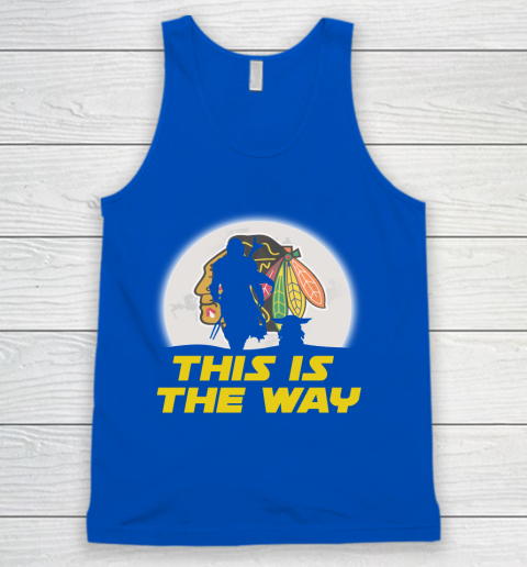 Chicago Blackhawks NHL Ice Hockey Star Wars Yoda And Mandalorian This Is The Way Tank Top 4