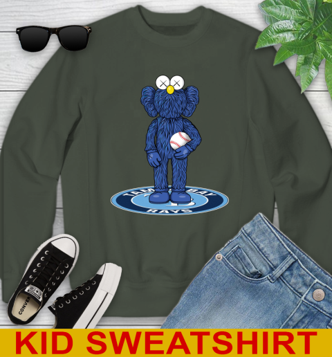 MLB Baseball Tampa Bay Rays Kaws Bff Blue Figure Shirt Youth Sweatshirt 9