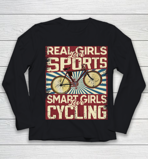 Real girls love sports smart girls love Cycling Youth Long Sleeve