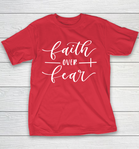 Faith Over Fear Cross Youth T-Shirt 7