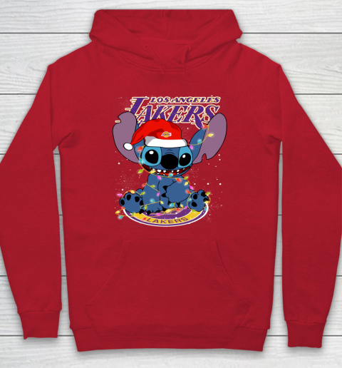 Los Angeles Lakers NBA noel stitch Basketball Christmas Hoodie 6