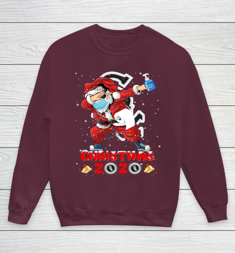Chicago White Sox Funny Santa Claus Dabbing Christmas 2020 MLB Youth Sweatshirt 4