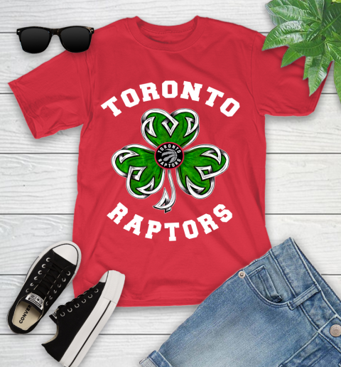NBA Toronto Raptors Three Leaf Clover St Patrick's Day Basketball Sports Youth T-Shirt 13