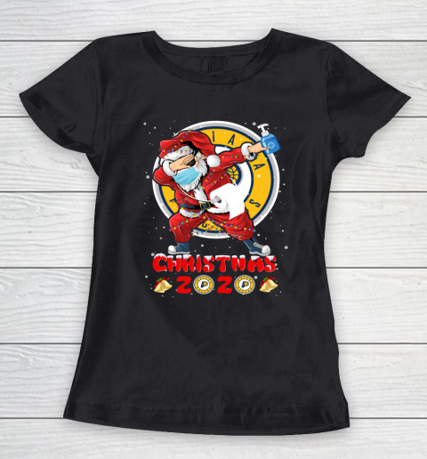 Indiana Pacers Funny Santa Claus Dabbing Christmas 2020 NBA Women's T-Shirt