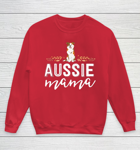 Dog Mom Shirt Aussie Mama Dog Mom Shirt For Women Australian Shepherd Youth Sweatshirt 7