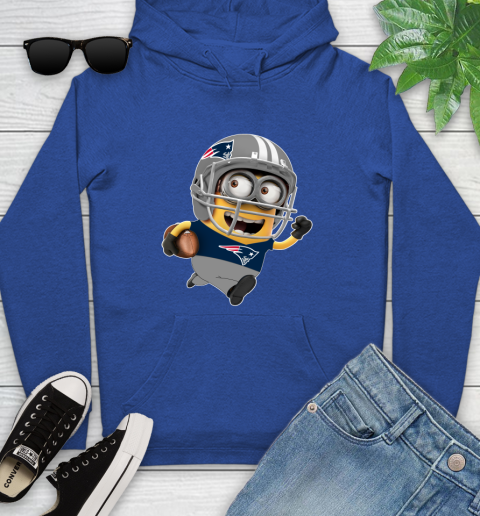 NFL New England Patriots Minions Disney Football Sports Youth Hoodie 9