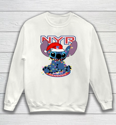 New York Rangers NHL Hockey noel stitch Christmas Sweatshirt