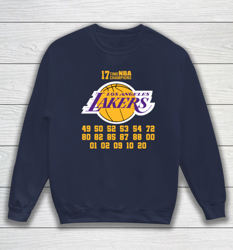 Los Angeles Lakers Finals Champions 17 Time Nba Champions Sweatshirt 2