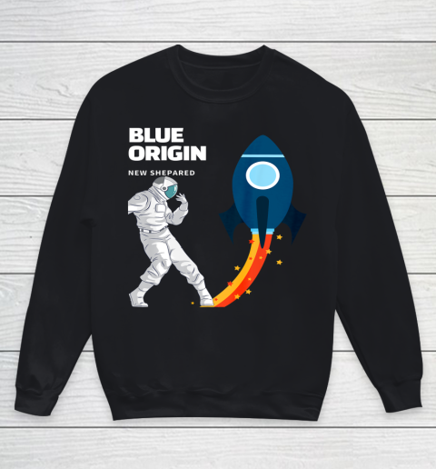 New Shepard Rocket Launcher Blue Origin To Astronaut Youth Sweatshirt
