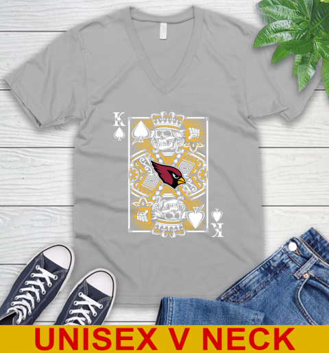 Arizona Cardinals NFL Football The King Of Spades Death Cards Shirt V-Neck T-Shirt 3