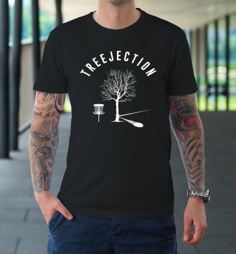 Treejection Disc Golf Funny Sports Tree Disc Golf Player T-Shirt