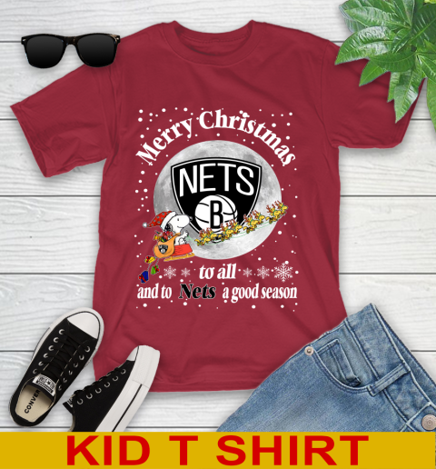 Brooklyn Nets Merry Christmas To All And To Nets A Good Season NBA Basketball Sports Youth T-Shirt 12