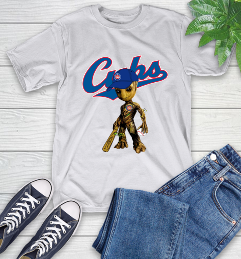 MLB Chicago Cubs Groot Guardians Of The Galaxy Baseball T-Shirt 12
