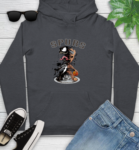 NBA San Antonio Spurs Basketball Venom Groot Guardians Of The Galaxy Youth Hoodie 8