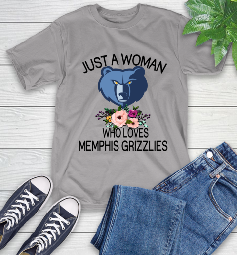 NBA Just A Woman Who Loves Memphis Grizzlies Basketball Sports T-Shirt 4