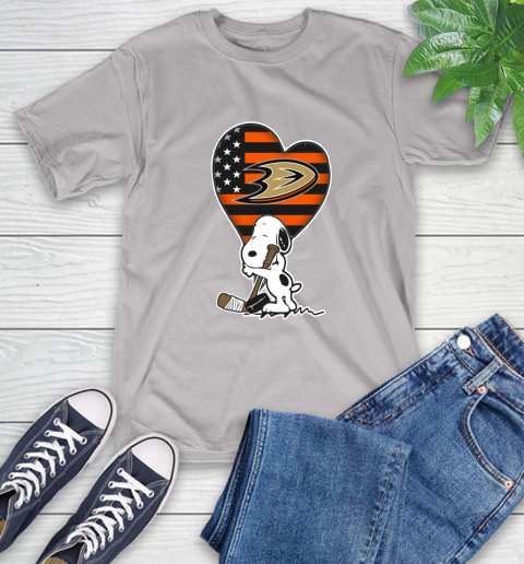 Anaheim Ducks NHL Hockey The Peanuts Movie Adorable Snoopy T-Shirt 12