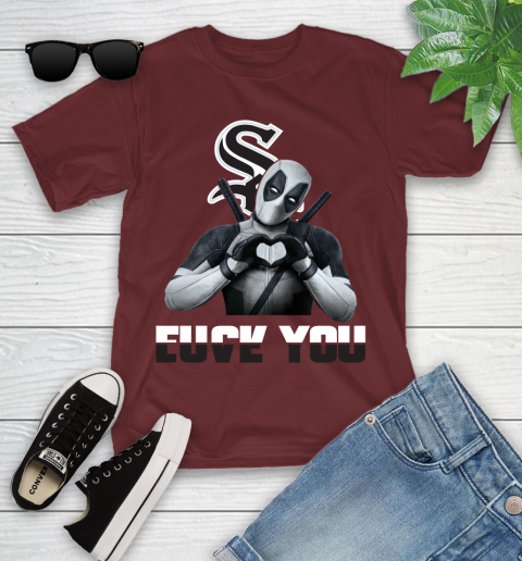MLB Chicago White Sox Deadpool Love You Fuck You Baseball Sports Youth T-Shirt 14