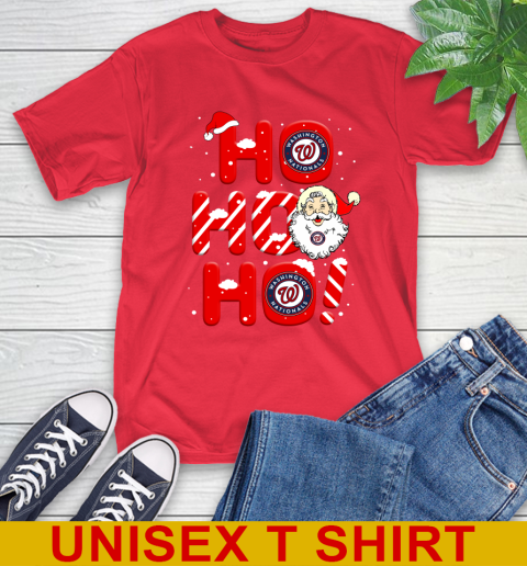 Washington Nationals MLB Baseball Ho Ho Ho Santa Claus Merry Christmas Shirt T-Shirt 12