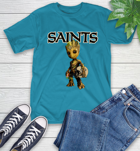 New Orleans Saints NFL Football Groot Marvel Guardians Of The Galaxy T-Shirt 8