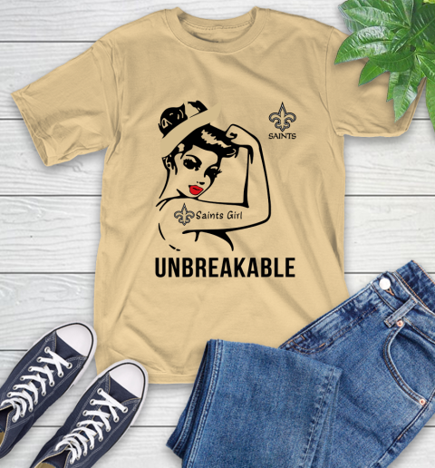 NFL New Orleans Saints Girl Unbreakable Football Sports T-Shirt 6