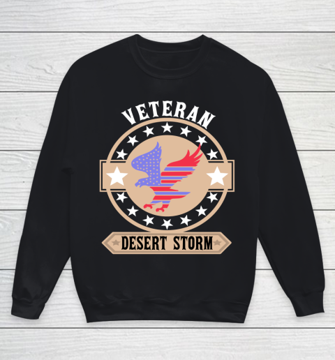 Desert Storm Veteran  American Flag  Eagle Youth Sweatshirt