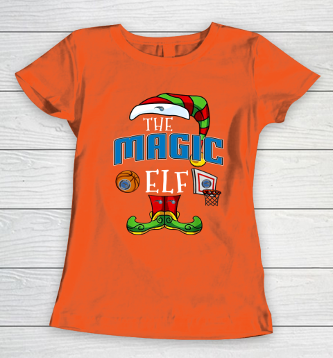 Orlando Magic Christmas ELF Funny NBA Women's T-Shirt 3
