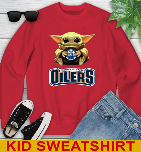 NHL Hockey Edmonton Oilers Star Wars Baby Yoda Shirt 120