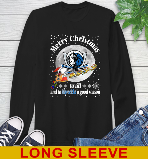 Dallas Mavericks Merry Christmas To All And To Mavericks A Good Season NBA Basketball Sports Long Sleeve T-Shirt