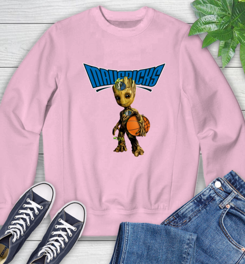 Dallas Mavericks NBA Basketball Groot Marvel Guardians Of The Galaxy Sweatshirt 9