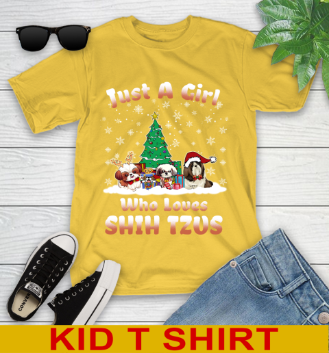 Christmas Just a girl who love shih tzus dog pet lover 105