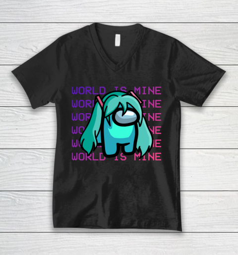 Among Us Shirt Hatsune Miku Imposter V-Neck T-Shirt