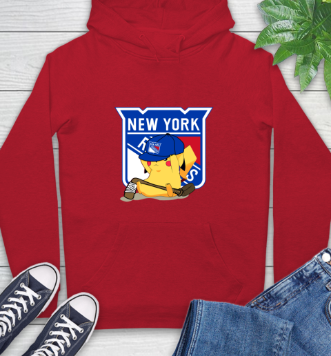 NHL Pikachu Hockey Sports New York Rangers Hoodie 10