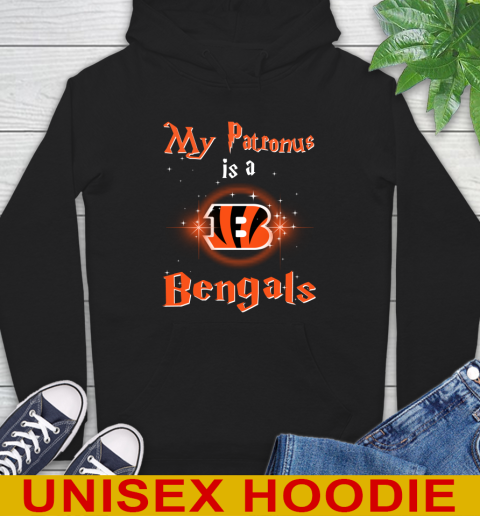 NFL Football Harry Potter My Patronus Is A Cincinnati Bengals Hoodie