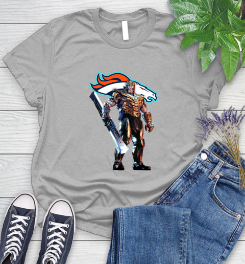 NFL Thanos Gauntlet Avengers Endgame Football Denver Broncos Women's T-Shirt 5