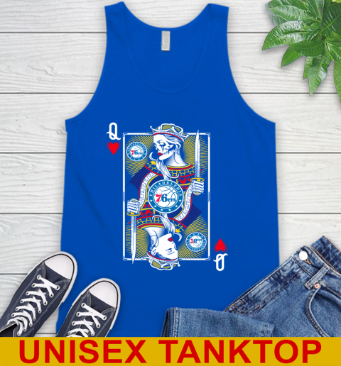 NBA Basketball Philadelphia 76ers The Queen Of Hearts Card Shirt Tank Top 4